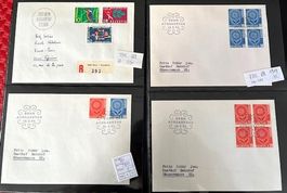 Europa 1964 ET Serie 4er Block + BRIEF + Werbebrief 1966 FDC