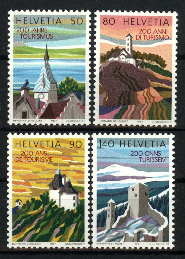 Tutti i francobolli: 1987, 200 Jahre Tourismus ** – Usato da Willisau venduto da Vollstempel