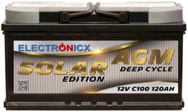 Electronicx Solarbatterie AGM 120 AH 12V