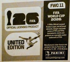 FIFA WM 2026 United Edition Sticker FWC 11 Panini