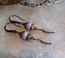 SARA - Messingohrring - lila