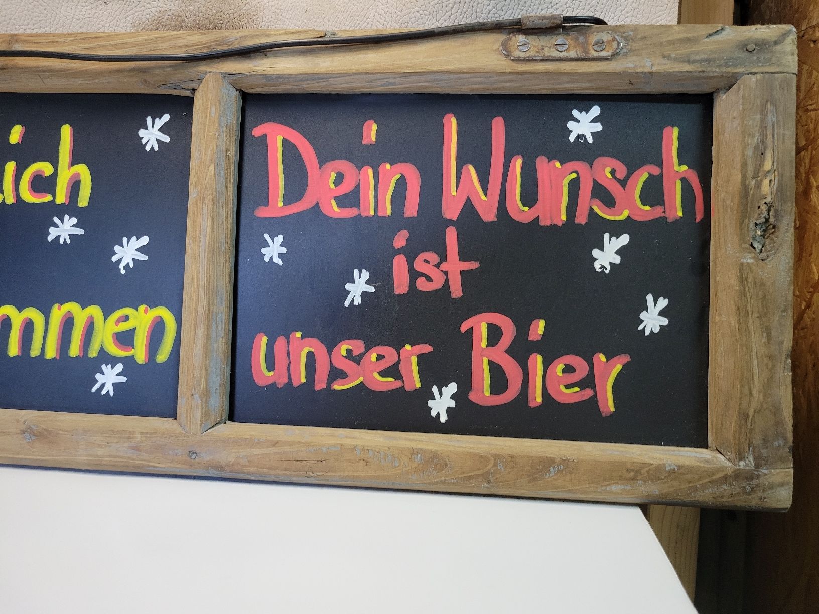 Fenster: Massiver Alter Fensterrahmen mit Werbung  – Gebraucht aus Flims Dorf von Snowhite74 1