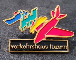 W847 Pin Verkehrshaus Luzern Schiff Lokomotive Auto Flugzeug