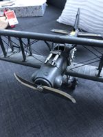 Flieger - Doppeldecker aus Metall