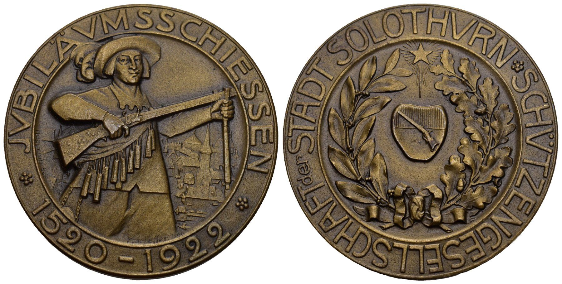 Medaillen: Solothurn 1922 – Gebraucht aus Bern von numismatictops