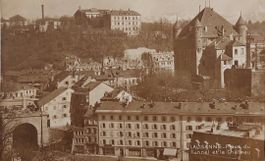 LAUSANNE - Place du Tunnel et le Château - 1916