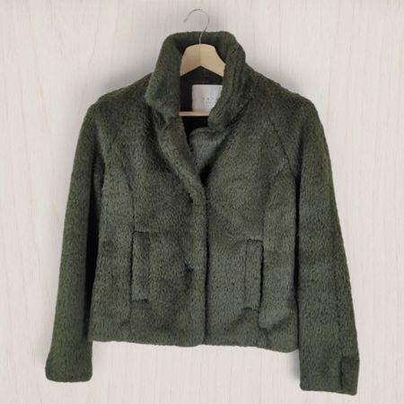 Veste fausse fourrure YAYA Women - Taille 34 - Vert Olive