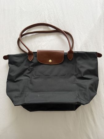 Longchamp Tasche schwarz mit Lederdetails