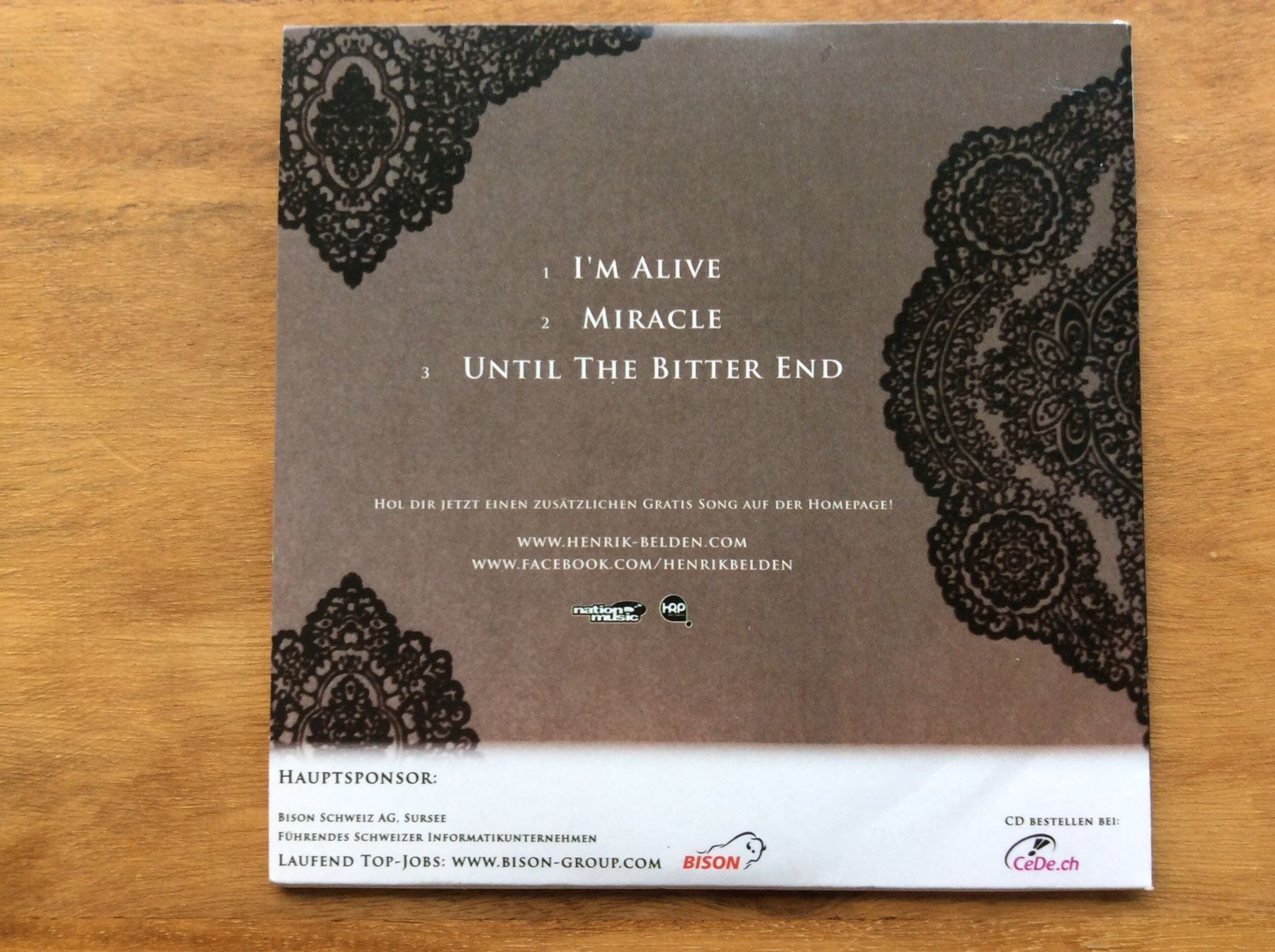 CD: CD Henrik Belden - I‘m Alive – Usato da Horgen venduto da flyingpenguin2000 1