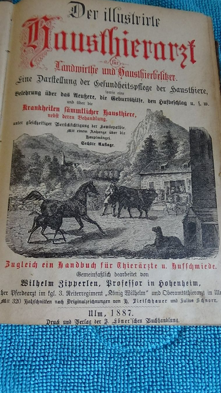 Bücher: Antikes Buch der Haustierarzt 1887 – Gebraucht aus Wiedlisbach von Bobesch10