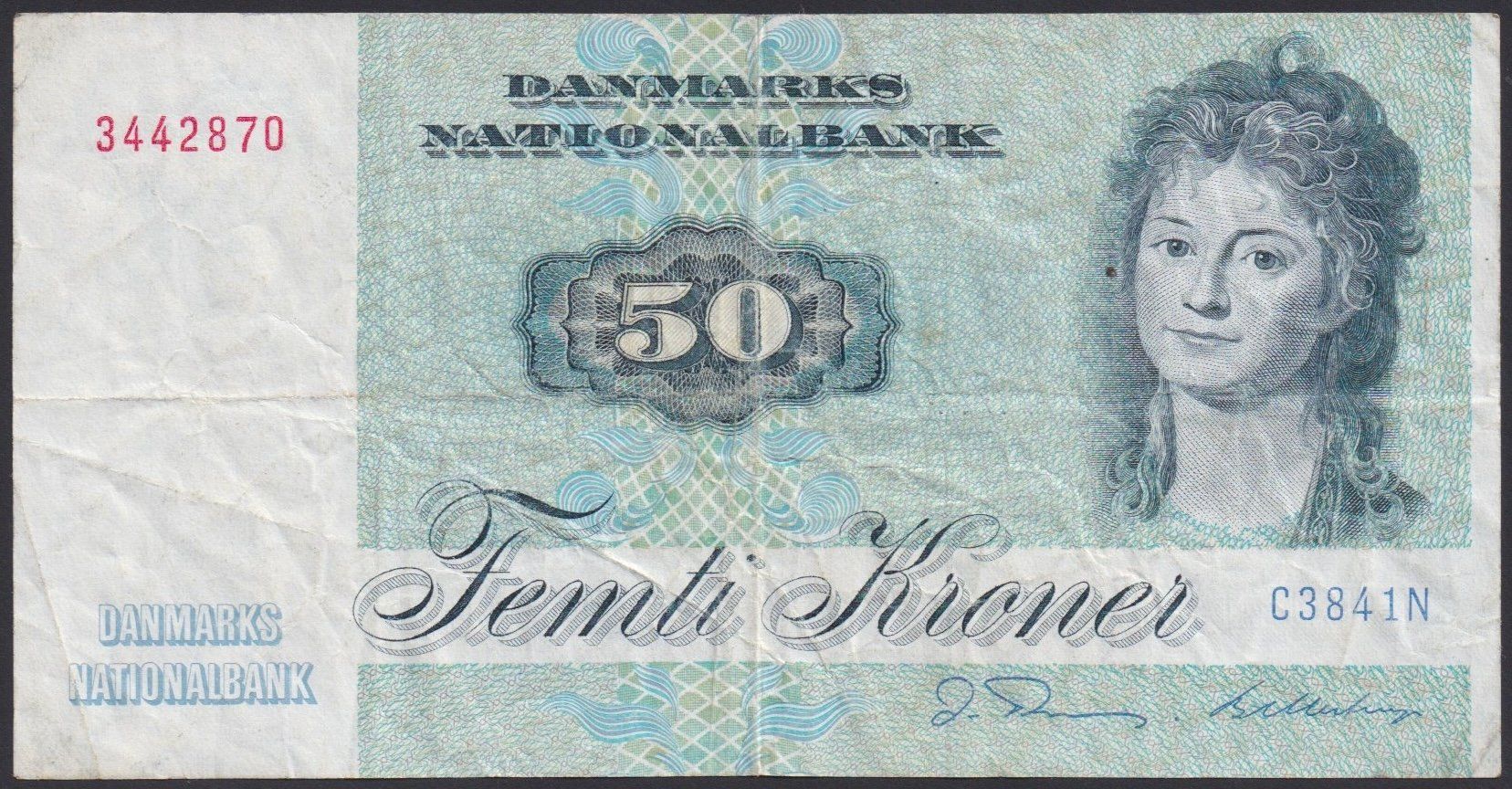 Banknoten: Dänemark 50 Kroner 1984 – Gebraucht aus Brugg AG von banknoten_muesli