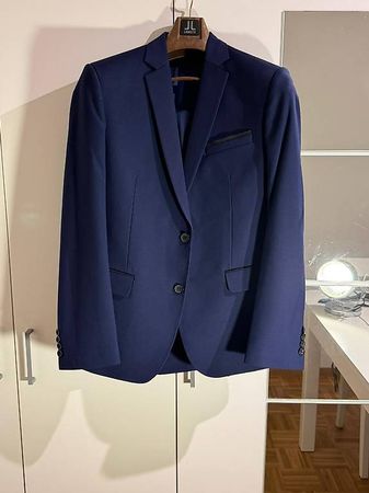 3-Piece Men's Suit - Navy Blue - Slim Fit Small
