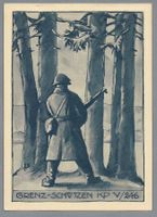 GRENZ-SCHÜTZEN KP/246 + MILITÄRMARKEN, (Wi. 60.-)