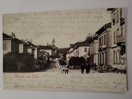 Ansichtskarte Gruss aus Wyl gelaufen Jahrgang 1900 Box1