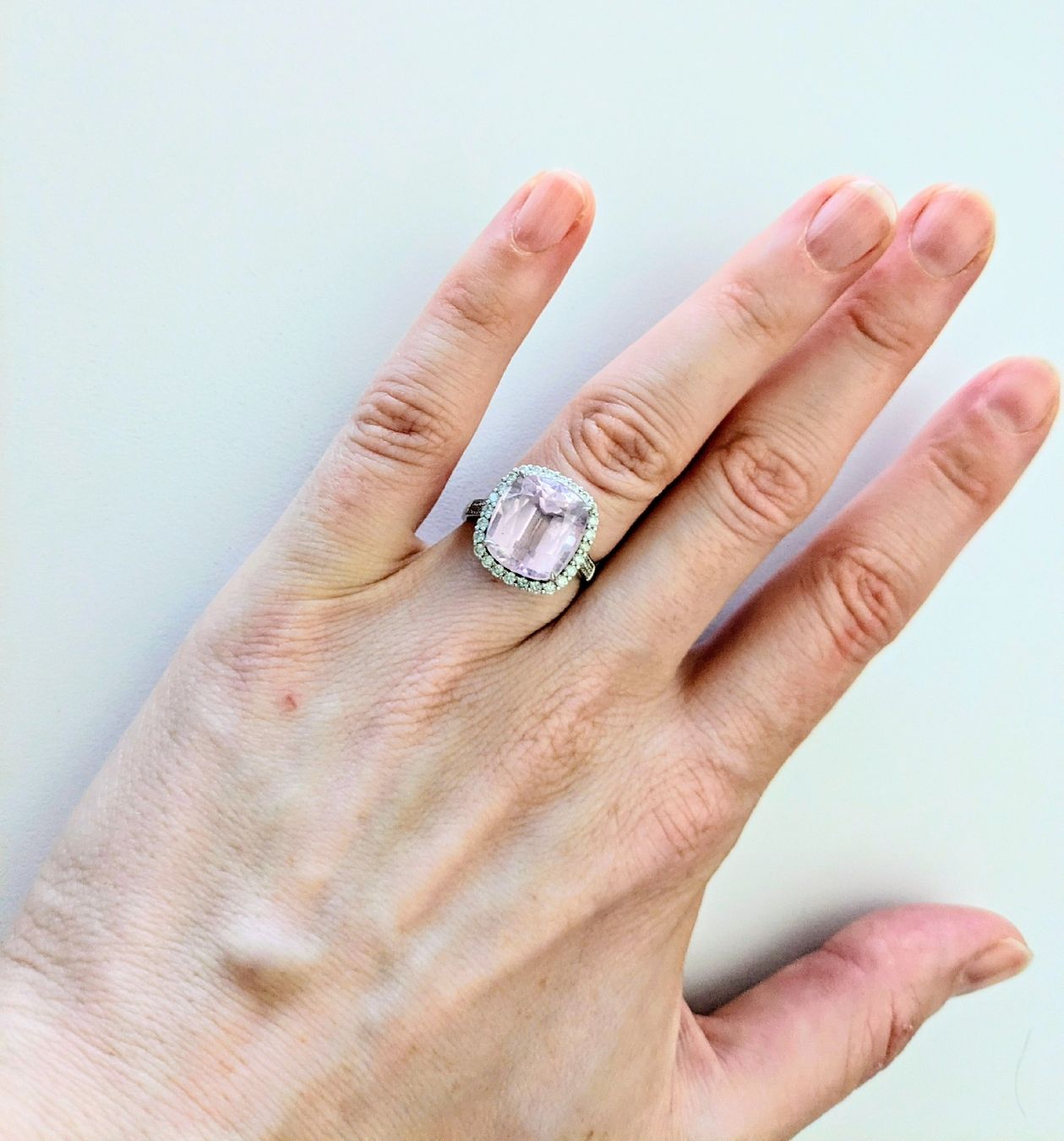 Anelli: Kunzite and diamond ring white gold certificate – Usato da Kloten venduto da nad_ys78 4
