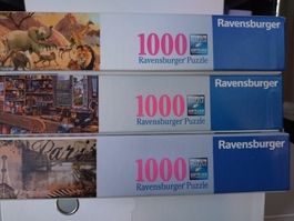 3 Ravensburger Puzzle 1000 Teile