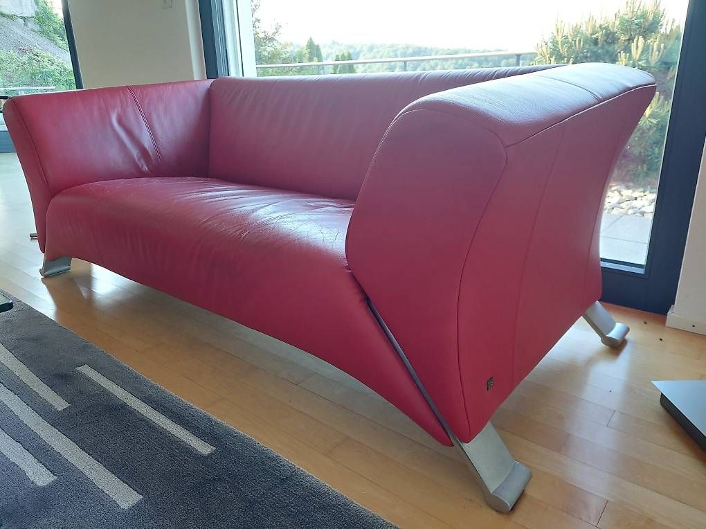 Divani: Sofa Rolf Benz (Leder rot) – Usato da Oftringen venduto da hippo4665 1