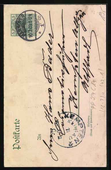 Cancelleria postale: Litho Ganzsache PP27C17: Hannover, 14. B – Usato da Berlin venduto da bartko-reher 1