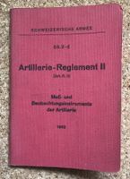 SCHWEIZER ARMEE ARTILLERIE-REGLEMENT II 1952