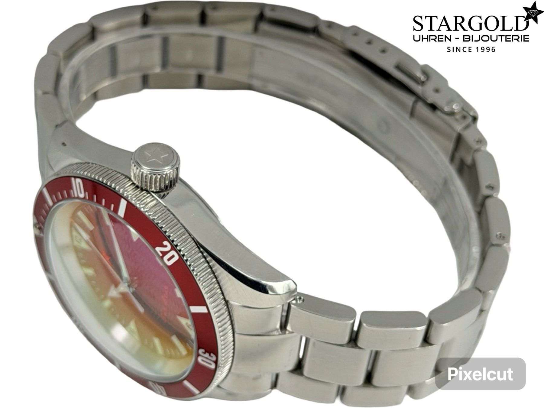 Orologi: Red Star SEA Red Bezel - 7074G-D – Usato da Zürich venduto da Stargold-Uhren 4
