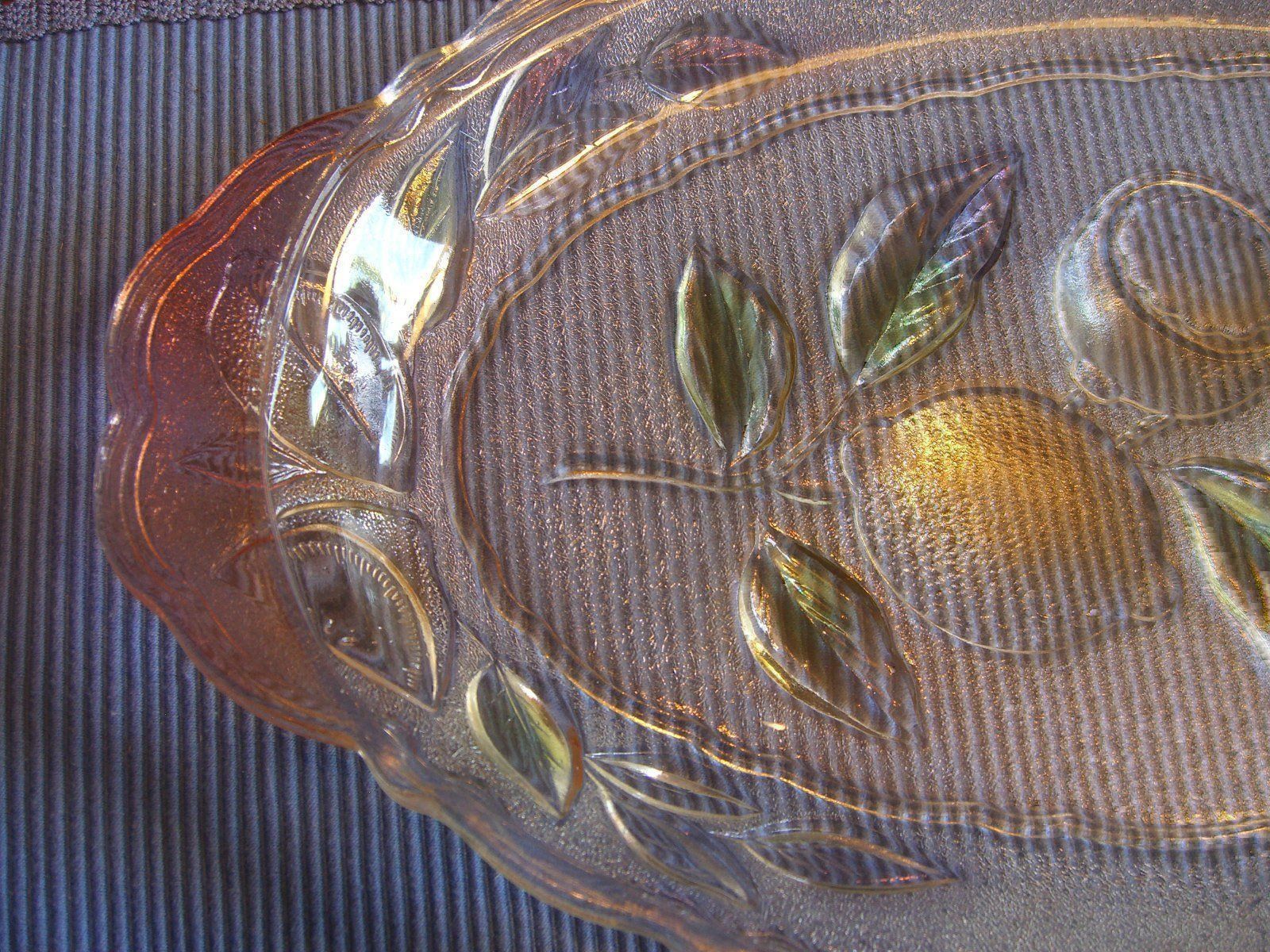 Bicchieri: schöne,ovale Glasschale mit Zitronendeko – Nuovo e nell'imballaggio originale da Winterthur venduto da Gaia 2