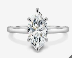 2 Ct VVS1 White D Marquise Moissanite size 54,5