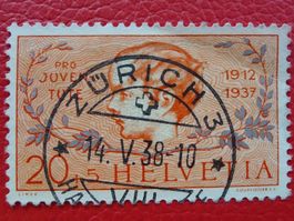 1937, J83 mit perfektem Vollstempel ZÜRICH: 14.5.1938