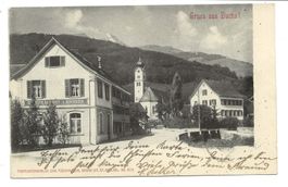 Gruss aus Buchs (SG) Rheintal - Bierbrauerei J. Rohrer  1904