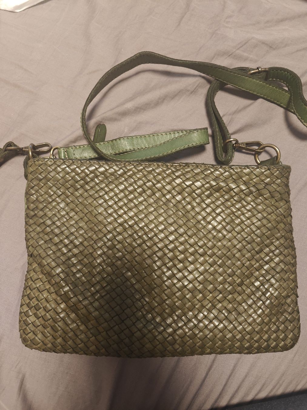 Borse da donna: italienische Lederhandtasche grün – Usato da Menzingen venduto da tschey-tschey 1