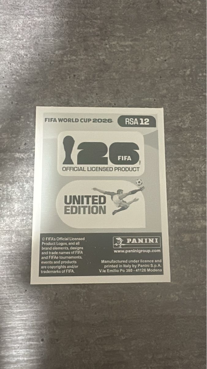 Panini Carte collezionabili: RSA 12 , FIFA WORLD CUP 2026 PANINI  – Nuovo (secondo la descrizione) da Frauenfeld venduto da 1PegPeg1 1