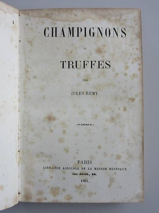 Bücher: Champignons et truffes, Jules Remy, 1861. – Gebraucht aus Chernex von Nouveaunom 1