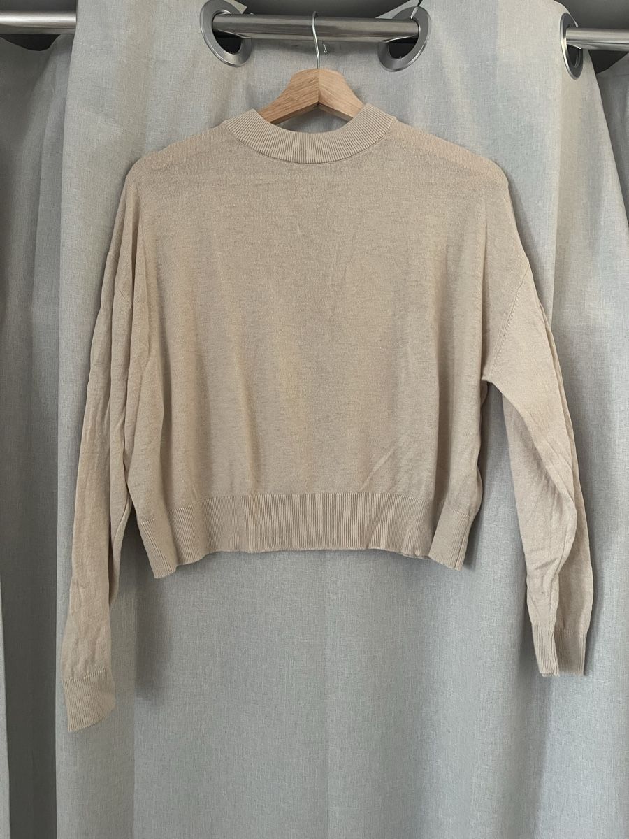 Zara Pullover & Sweatshirts: Zara Strickpullover, beige, Gr. L mit Kaschmir Versand 9.- – Gebraucht aus Meilen von ana9
