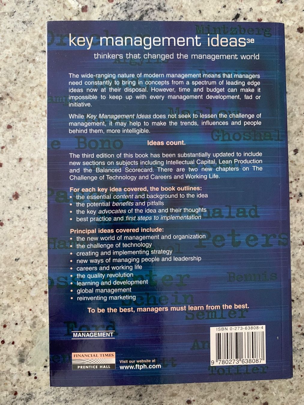 Livres: Book "Key Management Ideas" 3rd edition – D'occasion à Genève par sunsustains 1