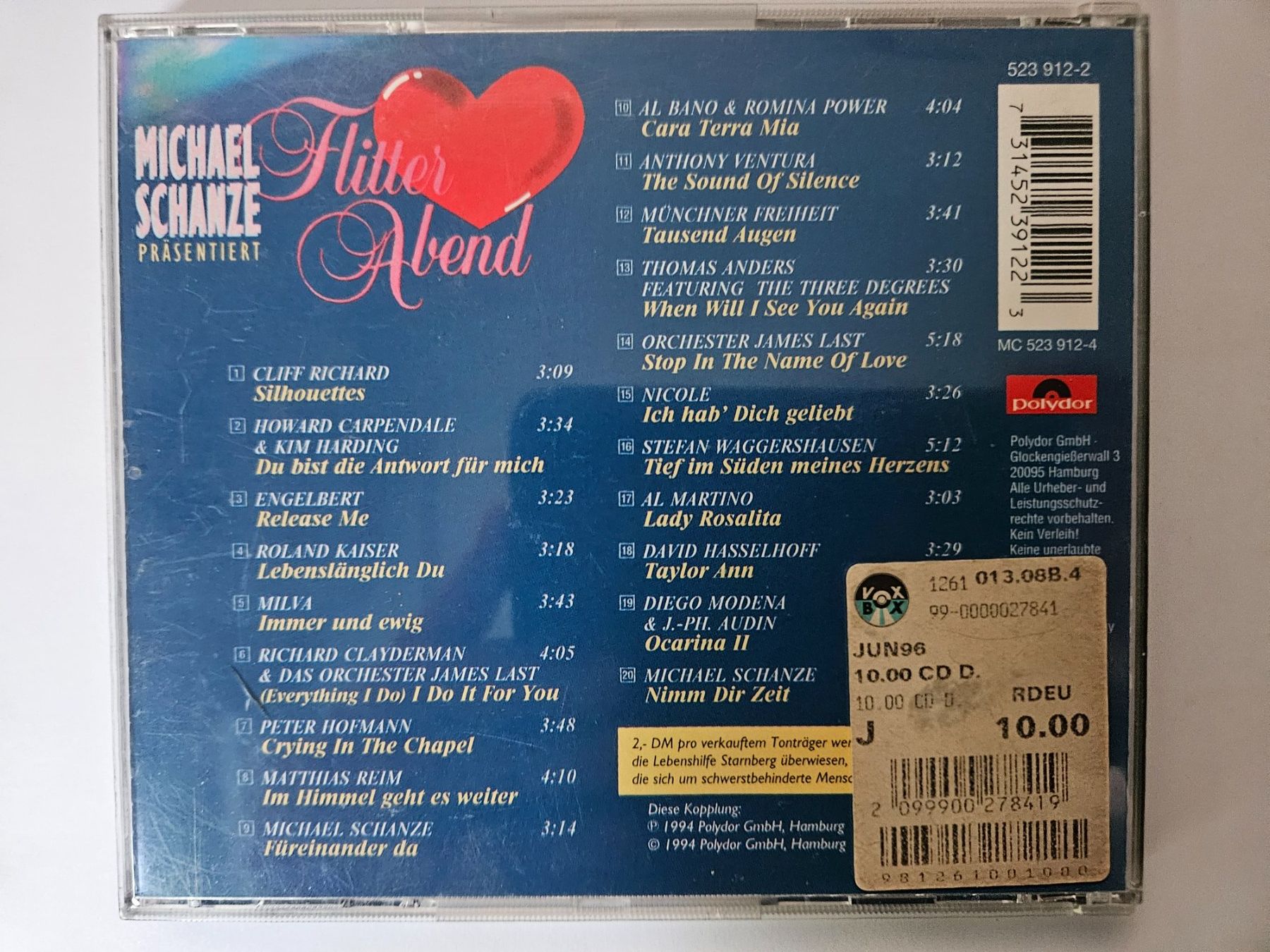 CD: Michael Schanze - Flitterabend CD - Melodien zum Träumen – Usato da Liestal venduto da tower01 1