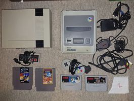 Super Nintendo  und Nes Konsolen mit Games