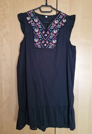 ❣️SCHWARZES SOMMERKLEID, ÄRMELLOS, GEFÜTTERT, GR. 40/42, M/L
