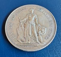 5 Fr. Silbermünze, Schützenfest Bern 1885, Top Zustand!