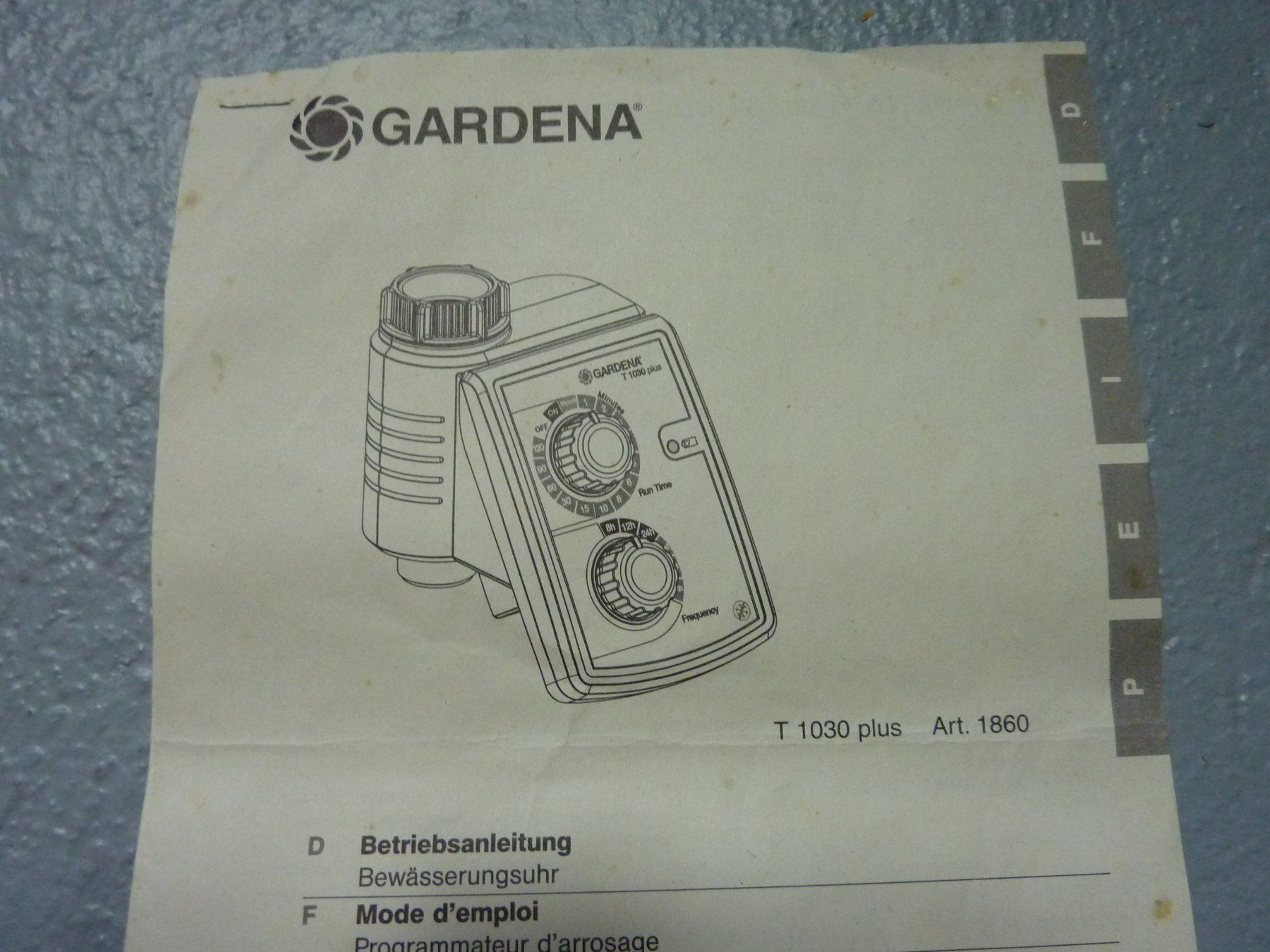 Interruttori: Gardena Bewässerungsuhr  T 1030 plus – Usato da Auenstein venduto da Secop 4