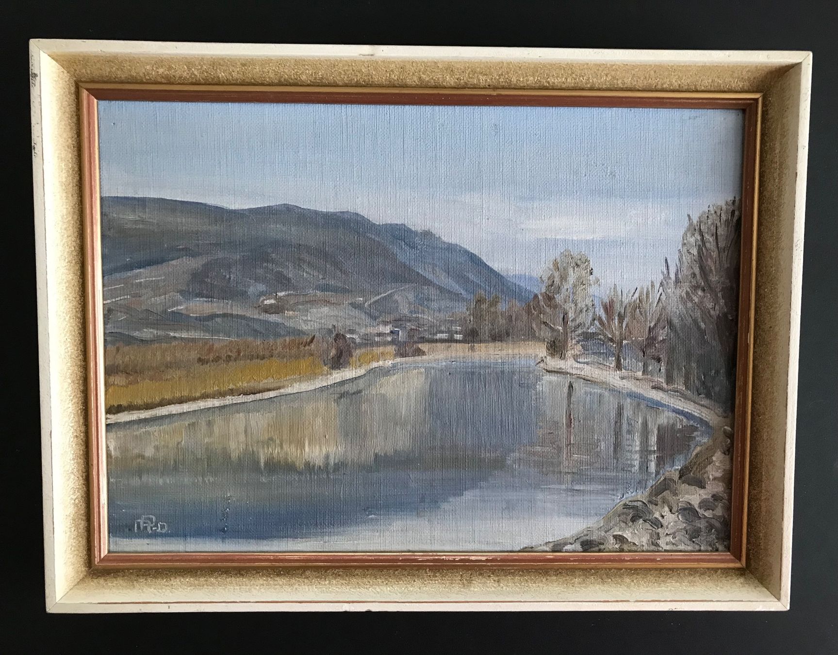 Gemälde: Joli  tableau signé 1922 La thielle – Gebraucht aus Penthaz von Petrus45 5