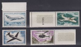 Frankreich: 4 Flugpostwerte **
