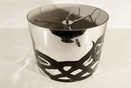 Glas Hängelampe Leuchte Alos Chrom schwarz