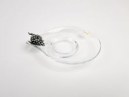 VALENTI & CO. Glas-Unterteller mit Metalltraube