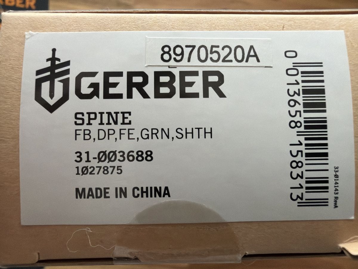 Gerber Accessori: Gerber Spine Messer, neu & originalverpackt – Nuovo e nell'imballaggio originale da Weinfelden venduto da gigik 2
