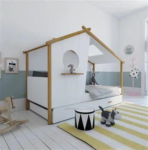 Betten: Hausbett Kinderbett mit Bettkasten – Gebraucht aus Dübendorf von Momce7 4