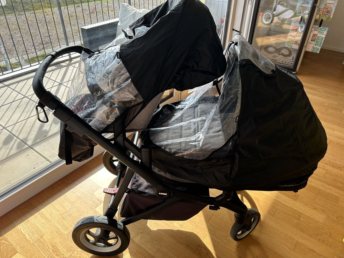 Thule Poussette: Thule Sleek Stroller – Complete Set for Two Children (bassin – D'occasion à Basel par ang_nwh2 5