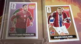 Panini Extra Sticker Ronaldo und Haaland Fifa Zustand neu