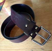 Herren Gürtel Leder dunkelbraun Grösse 90/105 Italy