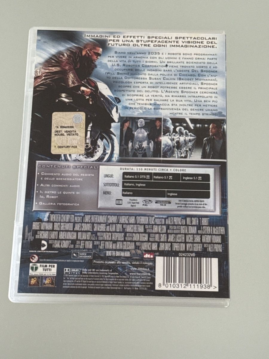 Tutti i DVDs: Io, Robot – Usato da Cadenazzo venduto da nick995 1