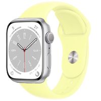 Silikon Armband für Apple Watch 42/ 44/ 45/ 49 mm Cream Gelb