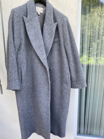 H&M Wollmantel, Grau, Grösse L - perfekt für den Winter!